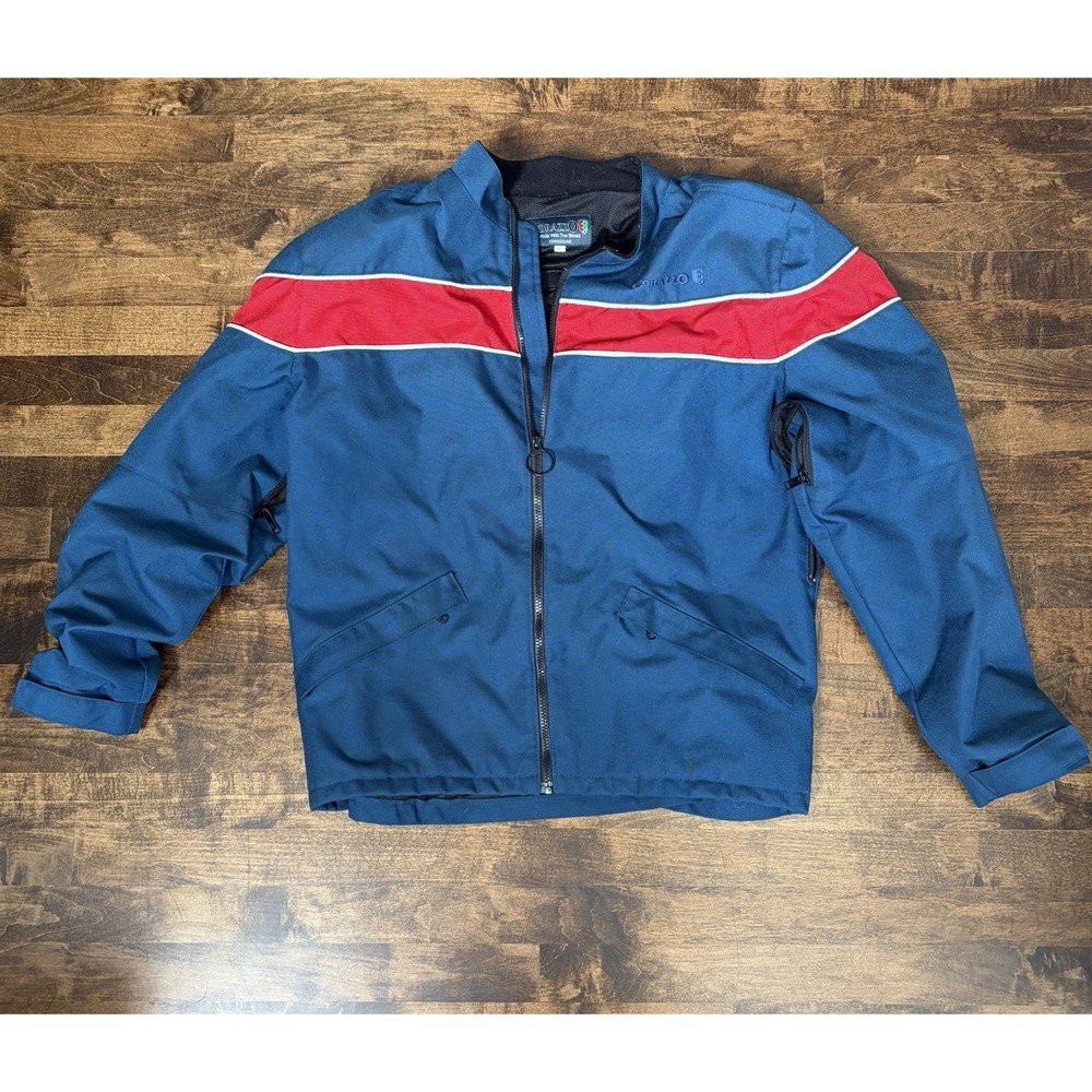 Vintage Corazzo Motorcycle Jacket XL Blue Armored Moto Racing Urban Technical
